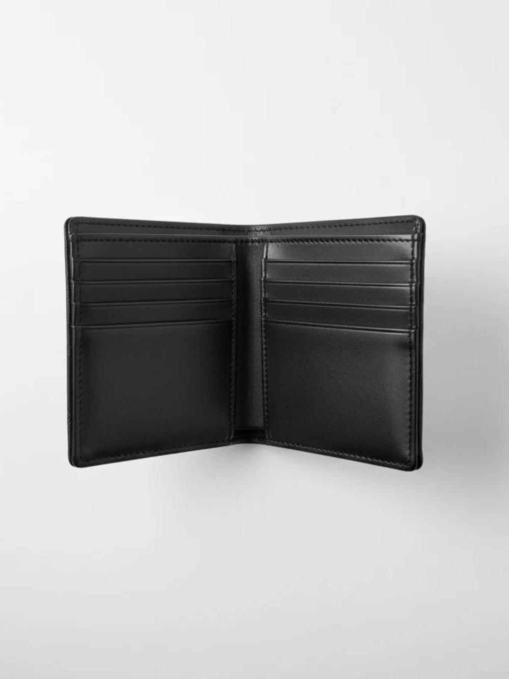 Furbo Design Black Italian Design Camouflage Microfiber Leather Bi-Fold Wallet